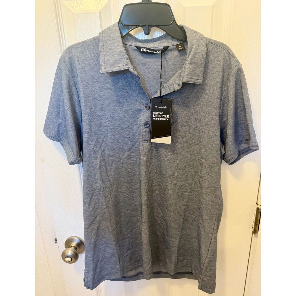 Travis Mathew She Classy Golf Polo Womens Medium NWT Heather Indigo